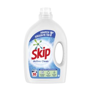 Skip Active Clean Υγρό Πλυντηρίου 30 μεζούρες 1,5 lt