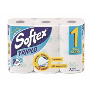 Softex Χαρτί Κουζίνας Triplo 3 Φύλλα 2+1 Δώρο 542g