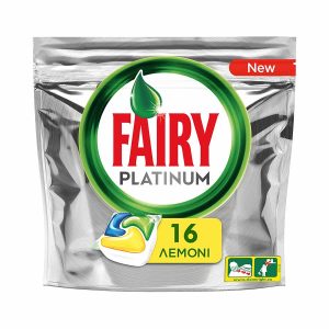 Fairy Platinum Ταμπλέτες Πλυντηρίου Πιάτων Lemon 16 Τεμάχια
