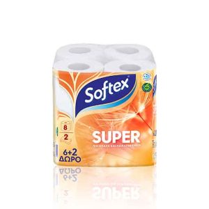 Softex Χαρτί Υγείας Super 2Φύλλων 6+2Δώρο