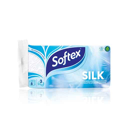 Softex Χαρτί Υγείας Silk 3Φύλλων 8 τεμάχια