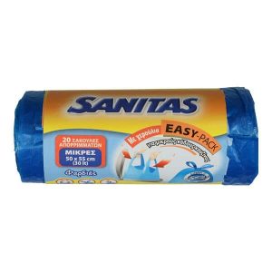 Sanitas Σακούλες Απορριμάτων Μικρές Easy Pack 50x55 20 Tεμάχια