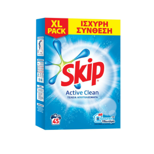 Skip Active Clean Σκόνη Πλυντηρίου 45 μεζούρες 2,925 Kg