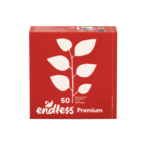 Endless Premium Χαρτοπετσέτα 33x33 Κόκκινη 50 τεμάχια