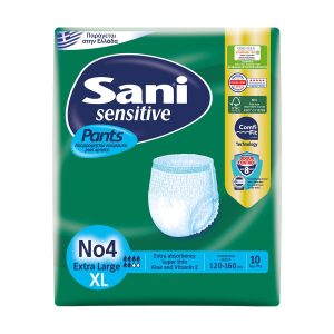 Sani Sensitive Pants Εσώρουχα Ακράτειας No4 Extra Large 10 τεμάχια