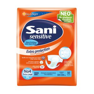Sani Sensitive Πάνες Ακράτειας Νο4 Extra Large 10 τεμάχια