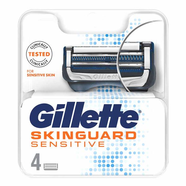 Gillette Sensitive Skinguard Ανταλλακτικές Κεφαλές 4 τεμάχια