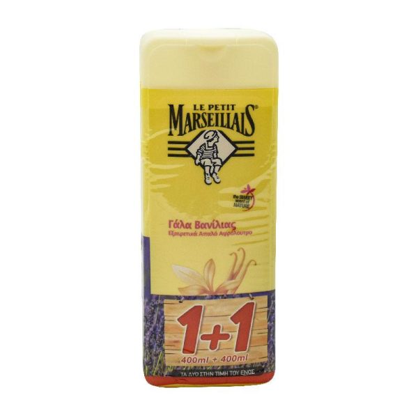 Le Petit Marseillais Γάλα Βανίλιας Αφρόλουτρο 650ml 1+1 Δώρο