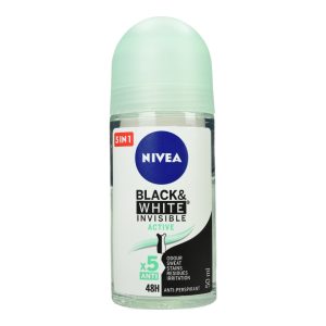 Nivea Roll On Invisible Black & White Active Αποσμητικό 50 ml