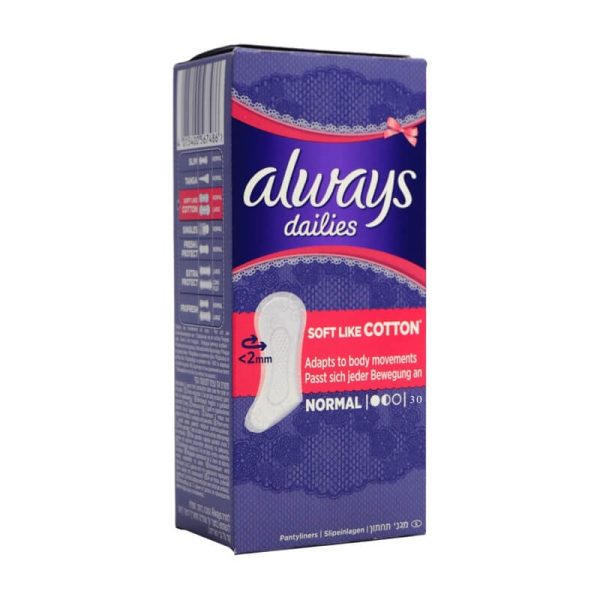 Always Dailies Soft Like Cotton Normal Σερβιετάκια 30 τεμάχια