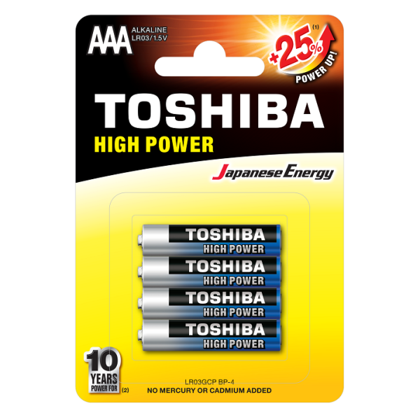 Toshiba Alkaline AAA LR6GCP BP-4 Μπαταρίες 4 τεμάχια