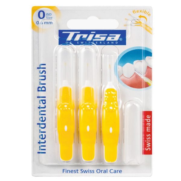 Trisa Μεσοδόντια Βουρτσάκια Κίτρινα 0.6mm 3 τεμάχια