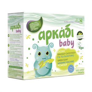 Αρκάδι Baby Baby Απορρυπαντικό Πλυντηρίου Ρούχων Σκόνη Πράσινο Σαπούνι 20 πλύσεις 1 kg